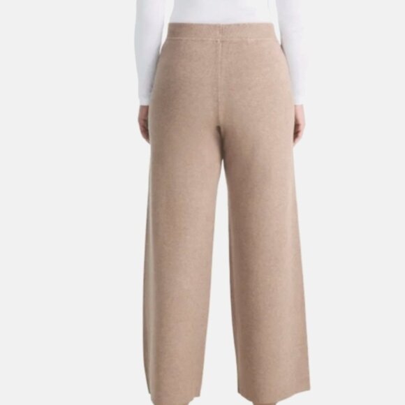 NWT Splendid Women's Wide Leg Ribbed Sweater Pants Tan Size L $60 11HL260 - Picture 2 of 3